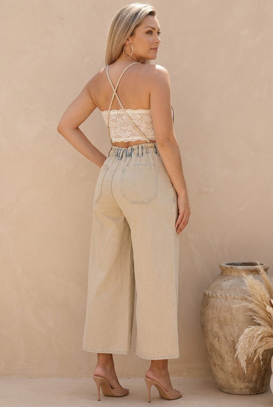 Americana Washed Denim Jumpsuit