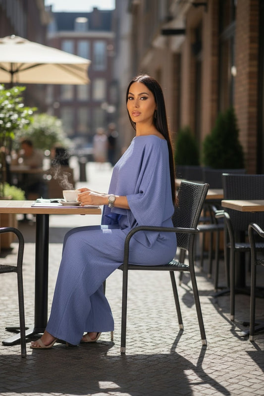 Sunkissed Square-Neck Two-Piece Set Aqua