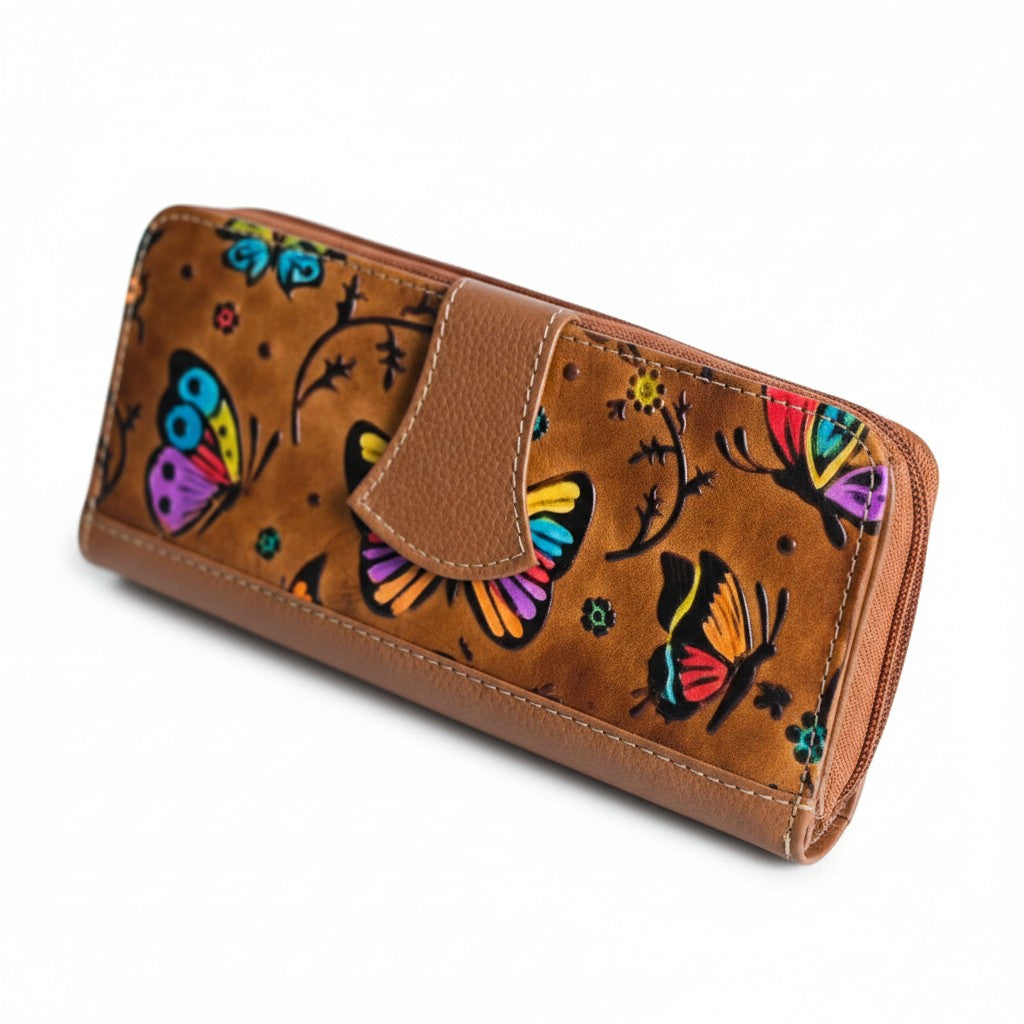 Artisan Hand-Painted Genuine Leather Wallet