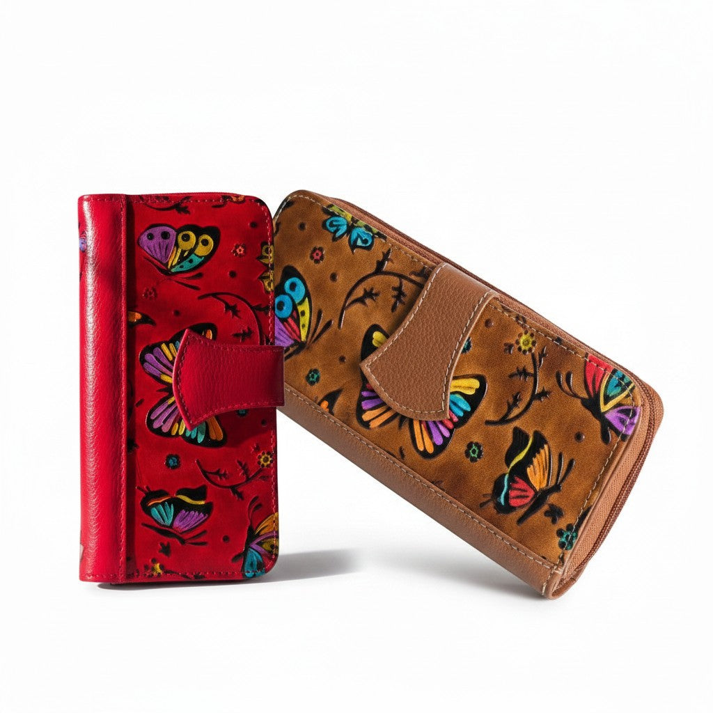 Artisan Hand-Painted Genuine Leather Wallet