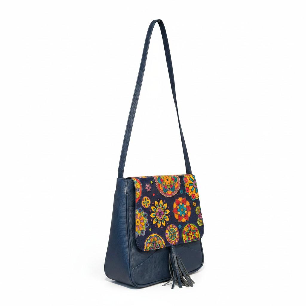 Artisan Genuine leather Hand Painted Crossbody Bag