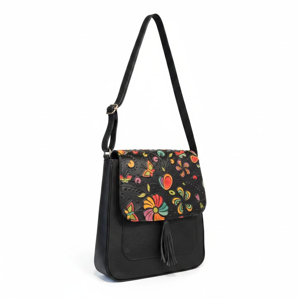 Artisan Genuine leather Hand Painted Crossbody Bag