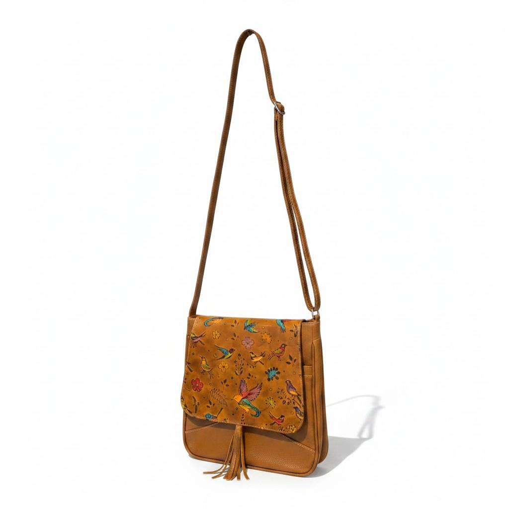 Artisan Genuine leather Hand Painted Crossbody Bag