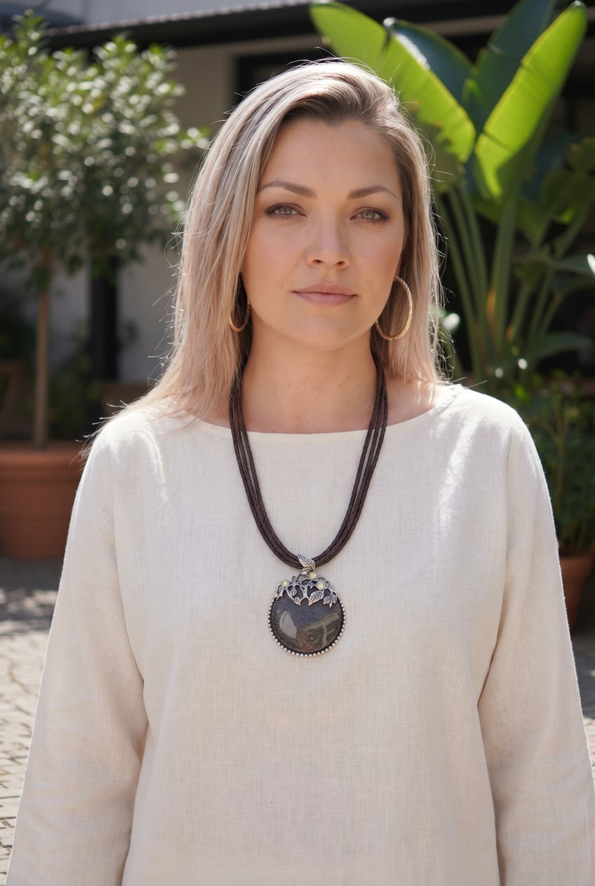 Enchanted Forest Botanical Gemstone Necklace