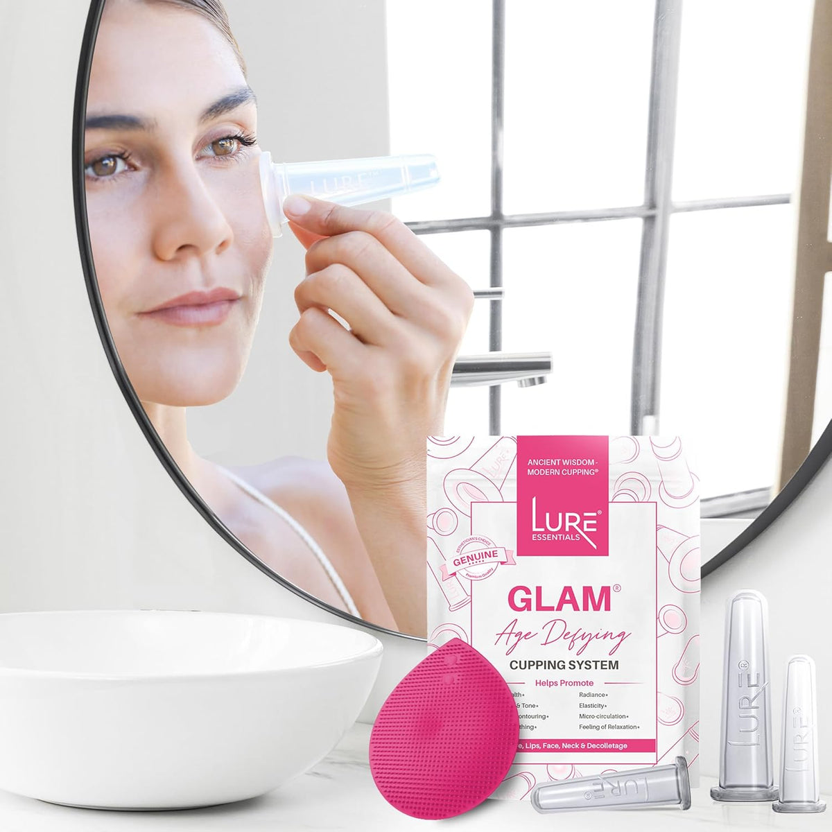 GLAM Facial Cupping Set, Face Eyes Lips