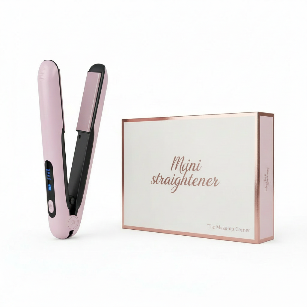 Wireless Hair Straightener Flat Iron Mini 2 IN 1 Roller USB 5000mAh Max 200 Degree Portable Cordless Curler 4 Levels Dry And Wet Uses