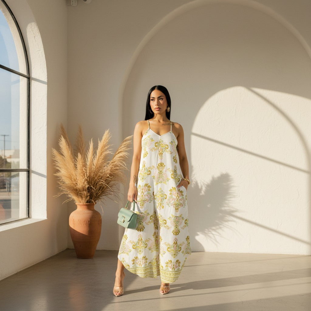 Medallion Muse Wide-Leg Jumpsuit