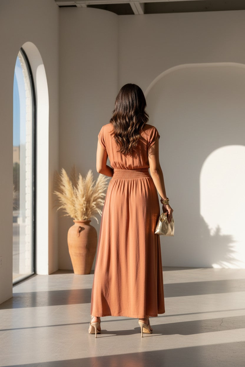 Coral Sands Ribbed Midi-2