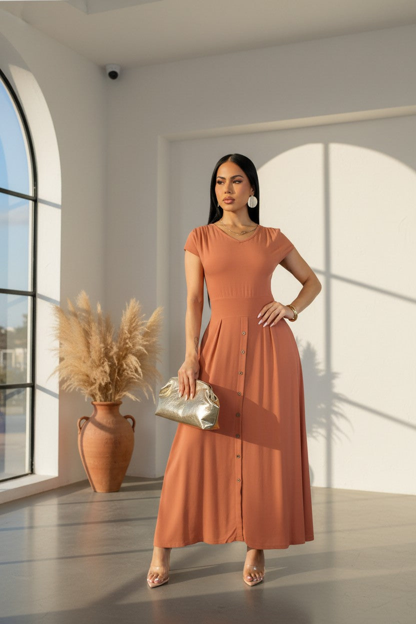 Coral Sands Ribbed Midi-2