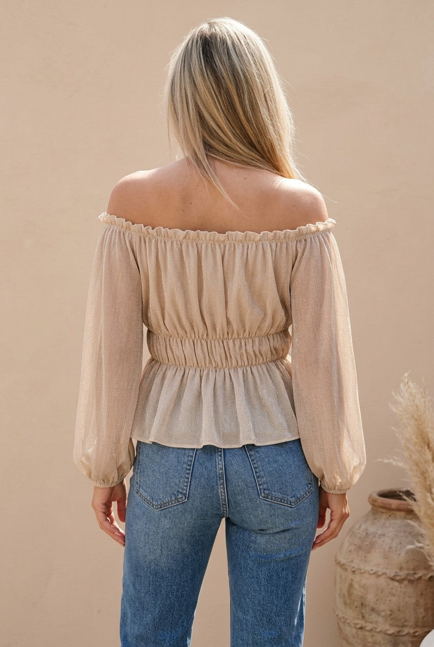 Coastal Luster Plissé Top