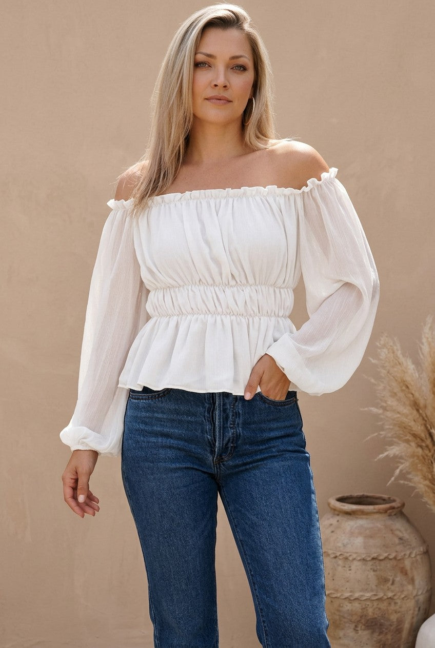 Coastal Luster Plissé Top