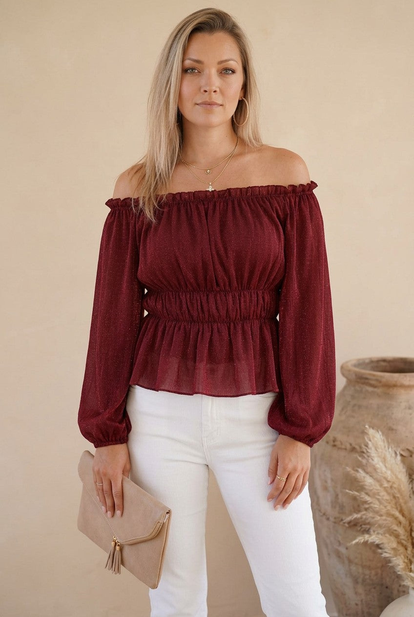 Coastal Luster Plissé Top