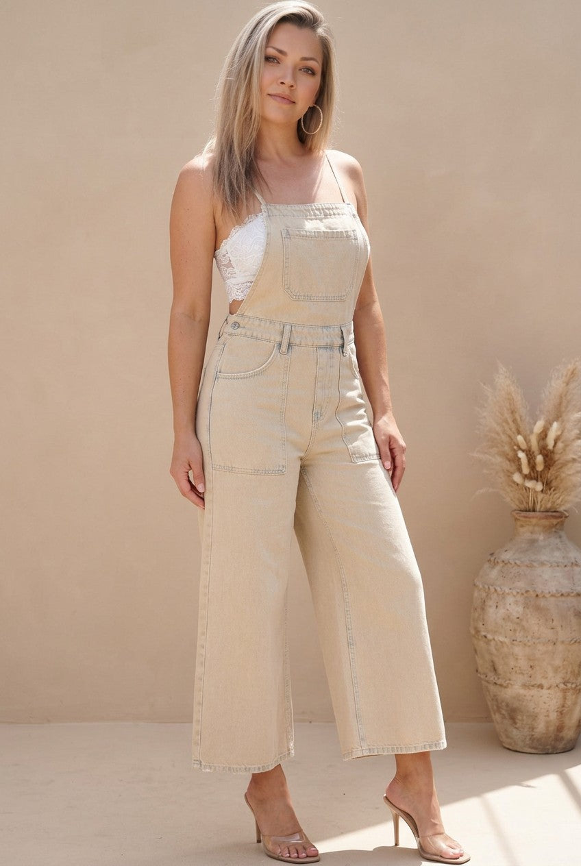 Americana Washed Denim Jumpsuit