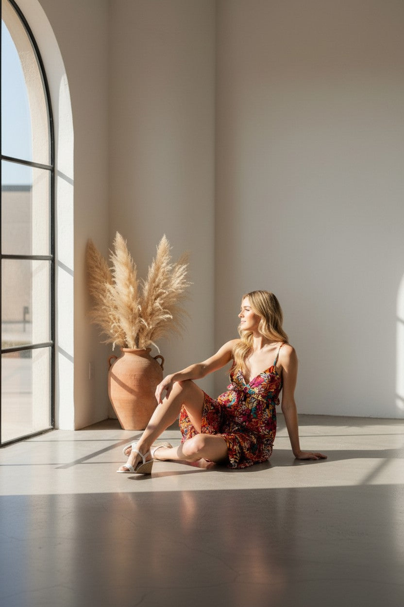 Indigo Aura Tiered Cami Dress