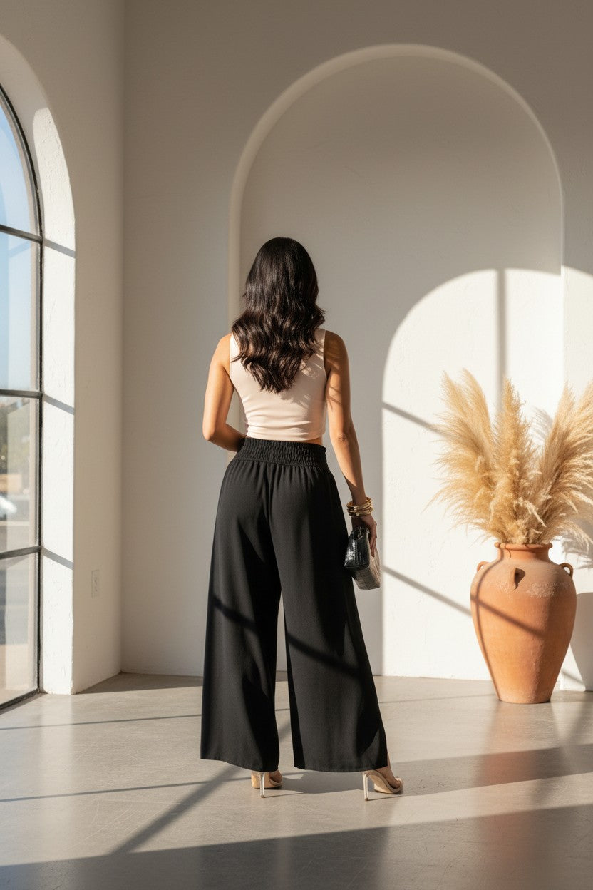 Verdant Grove Palazzo Pants