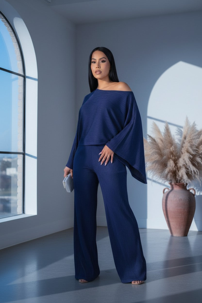 Sunkissed Square-Neck Two-Piece Set  Midnight Navy